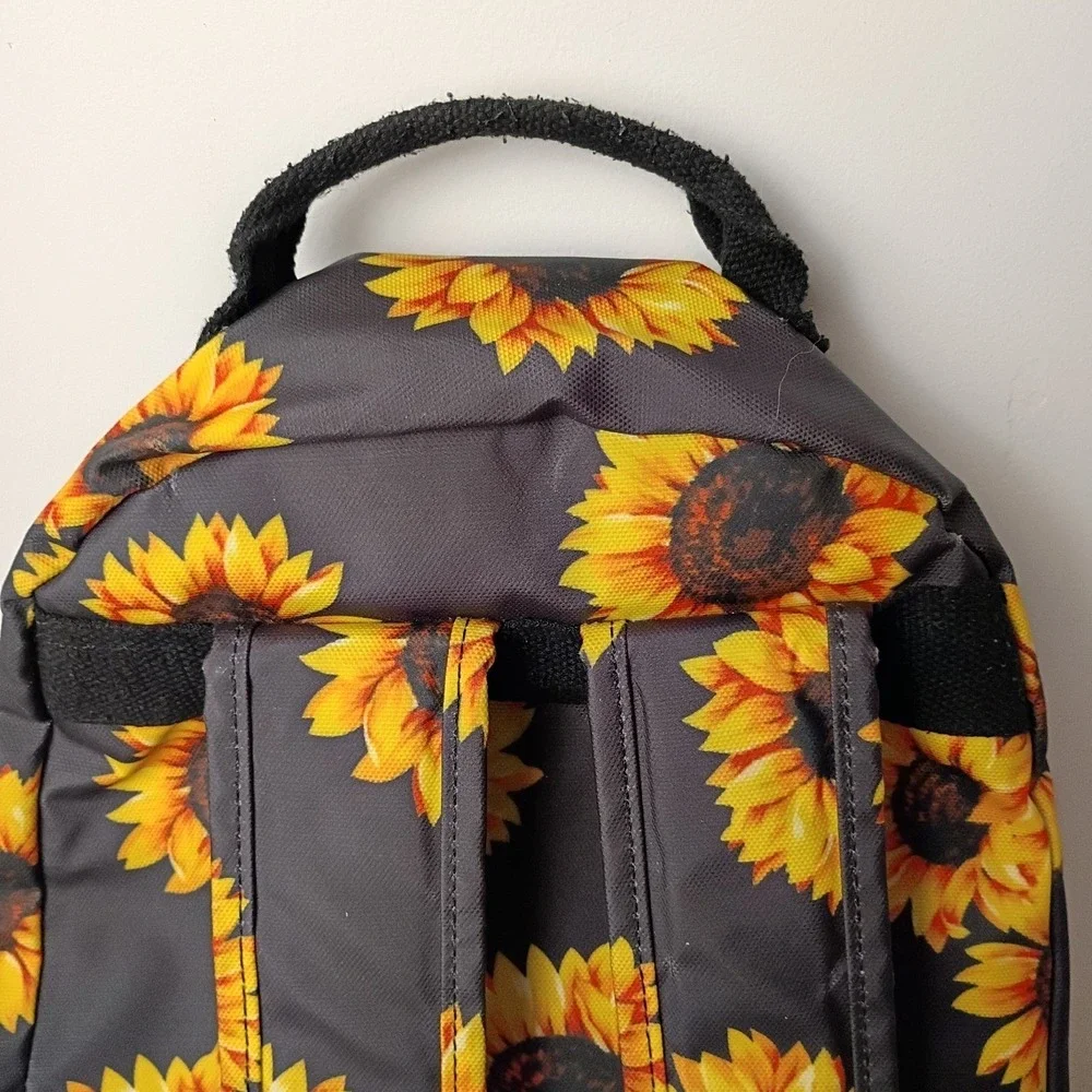 Cute Floral Sunflower Laptop Backpack for Women, Lightweight Book Bag for School